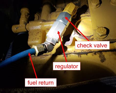 This fuel injection check valve works to maintain the proper amount of pressure and ensure the fuel flows in the correct direction. . Cat 3126 fuel return check valve